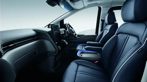 Black One Tone Embroidered Leather Hyundai Staria